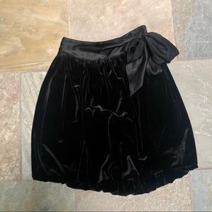 Velvet Black Bubble Skirt